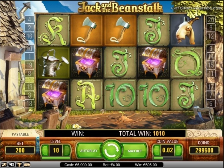 Jack and the beanstalk netent review