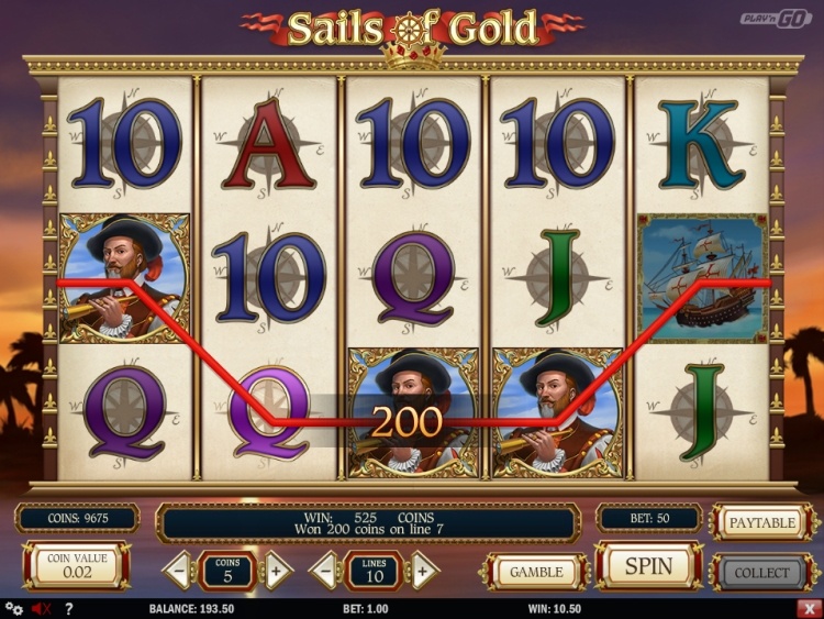 Sails of Gold gokkast big win