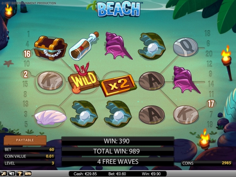 Beach gokkast netent bonus win