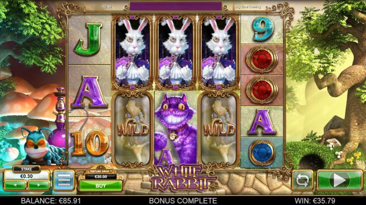 White rabbit Big time gaming bonus trigger