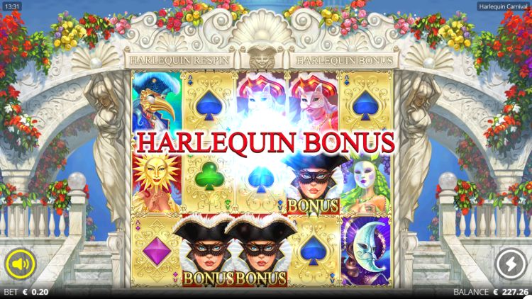 Harlequin-Carnival-slot review bonus trigger