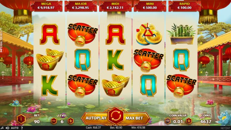 Imperial Riches slot Netent free spins trigger