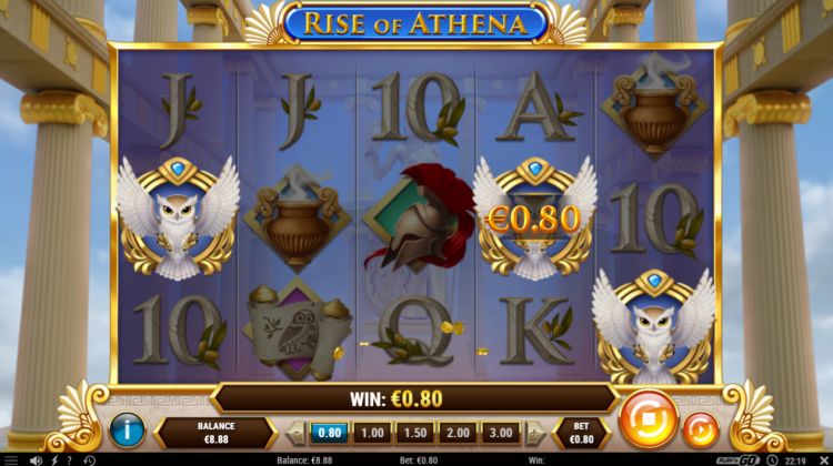 Rise of Athena slot review free spins trigger