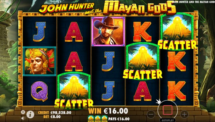 John Hunter and the Mayan Gods slot review bonus trigger
