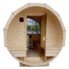 Barrel sauna glazen deur