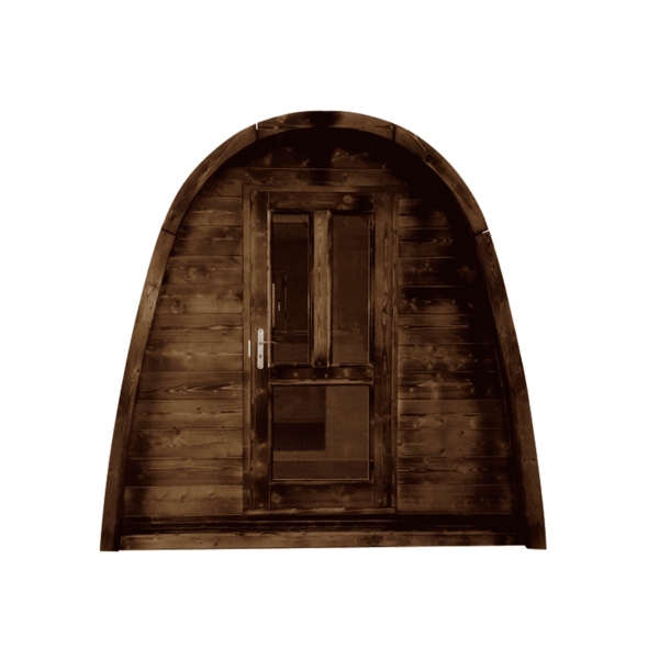 pod sauna deur hout en glas